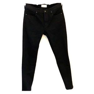 Black straight leg jeans